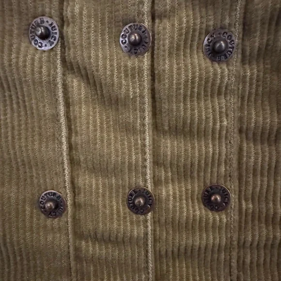 Vintage Juicy Couture Jeans Corduroy Pleated Skirt | Medium - Picture 6 of 10